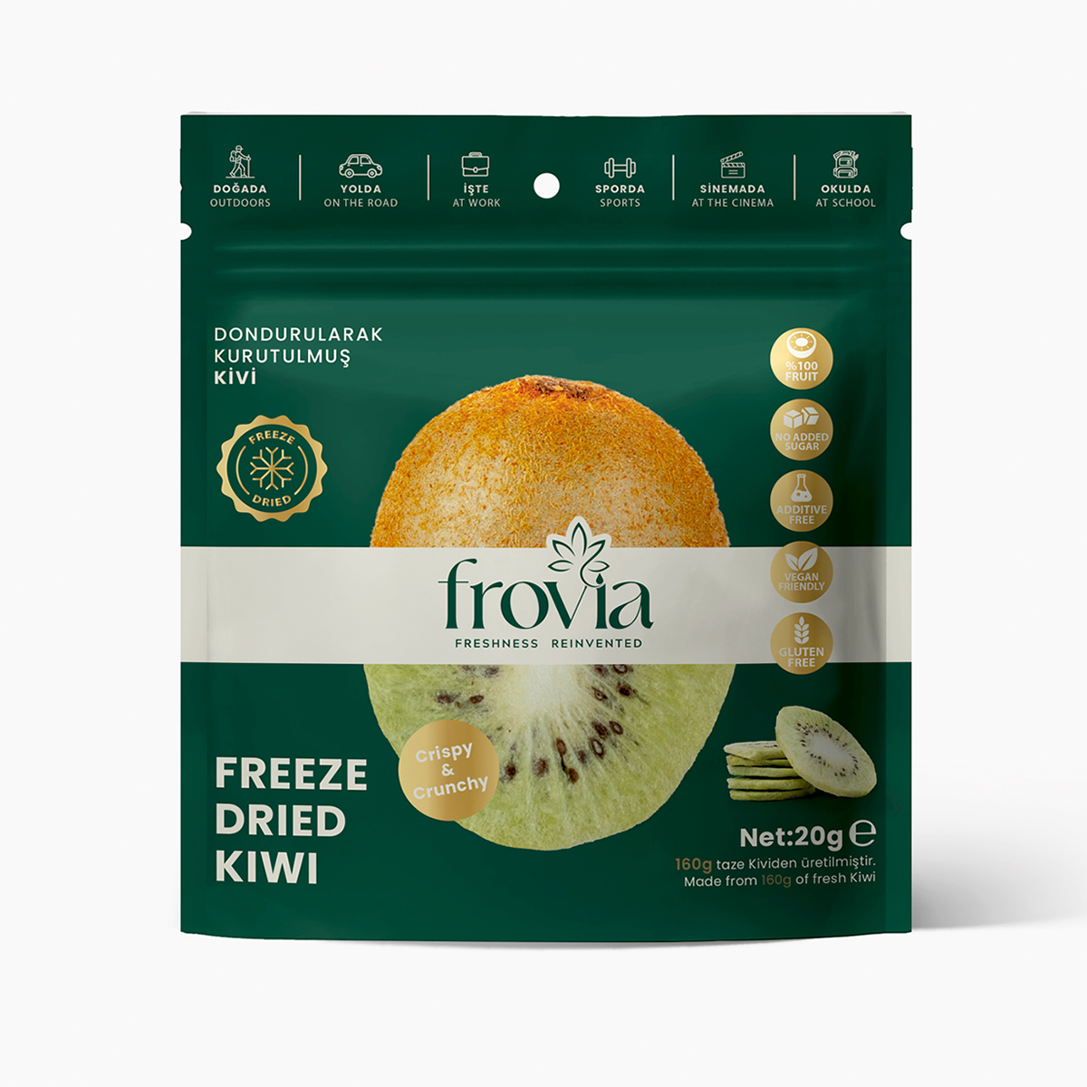 Freeze-Dried(Dondurularak Kurutulmuş) Kivi 20 g